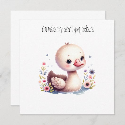 あなたは私のハートを行くQuackersグリーティングカード ノートカード (正面/裏面)