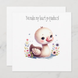 あなたは私のハートを行くQuackersグリーティングカード ノートカード