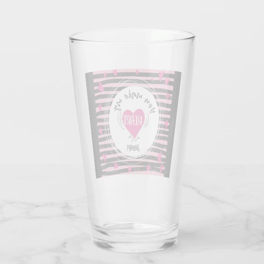 あなたは私のハートジャンプを作る、バレンタインデー タンブラーグラス (裏面)