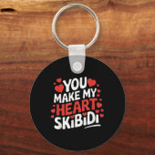 あなたは私のハートスキピディヴァレンティーズの日の男性とWを作る キーホルダー (正面)