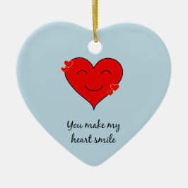 あなたは私のハートスマイルを青くする セラミックオーナメント