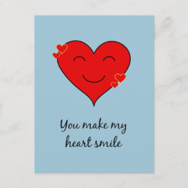あなたは私のハートスマイルを青くする ポストカード