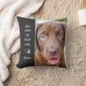 あなたは私のハートスマイルペット犬の恋人の写真を作カスタムる クッション (ブランケット)
