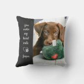 あなたは私のハートスマイルペット犬の恋人の写真を作カスタムる クッション (裏面)