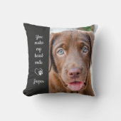 あなたは私のハートスマイルペット犬の恋人の写真を作カスタムる クッション (正面)