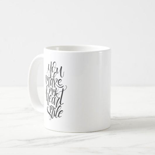 あなたは私のハートスマイルマグを作る コーヒーマグカップ (正面左)