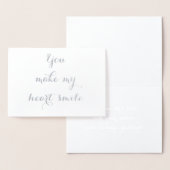 あなたは私のハートスマイルラブバレンタイン花嫁の妻にする 箔カード (ディスプレー)