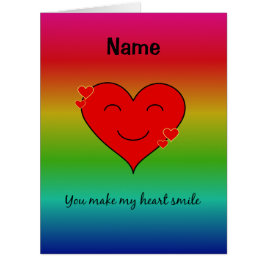 あなたは私のハートスマイル虹の名前を追加する