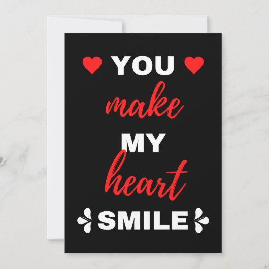 あなたは私のハートスマイル サンキューカード (正面)