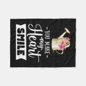 あなたは私のハートスマイル フリースブランケット (正面(横))