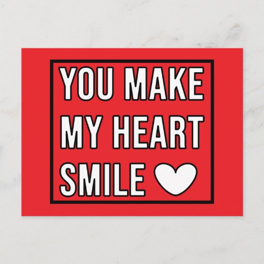 あなたは私のハートスマイル ポストカード (正面)