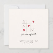 あなたは私のハートタックバレンタインデーのカードを獲得した 招待状 (正面)