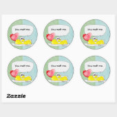 あなたは私のハートバターカスタムステッカー ラウンドシール (シート)