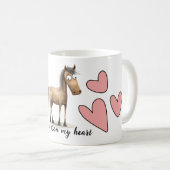 あなたは私のハートバレンタインのマグを馬好きのために勝った。 コーヒーマグカップ (正面右)