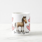 あなたは私のハートバレンタインのマグを馬好きのために勝った。 コーヒーマグカップ (中央)