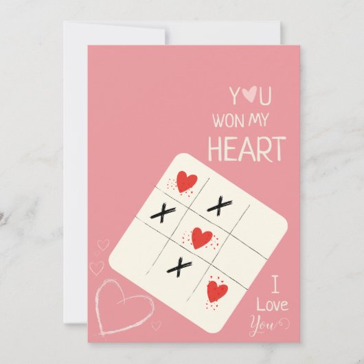 あなたは私のハートバレンタインデーのギフトカードを獲得 招待状 (正面)