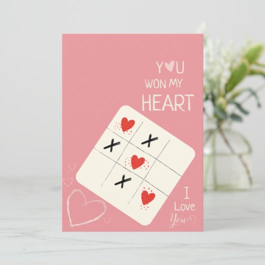 あなたは私のハートバレンタインデーのギフトカードを獲得 招待状 (スタンド正面)