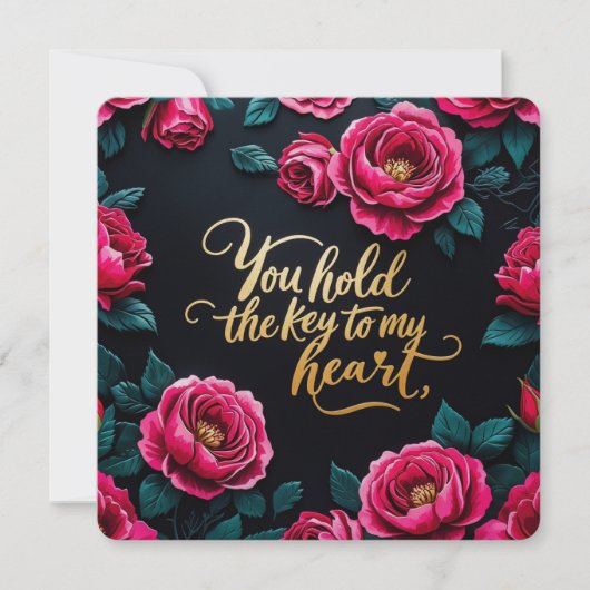 あなたは私のハートバレンタインデーの鍵を持っている シーズンカード (正面)