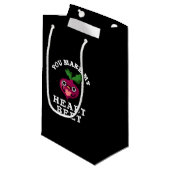 あなたは私のハートビーおもしろいトベギープンダークBG スモールペーパーバッグ (正面アングル)
