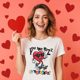 あなたは私のハートビートを上げる - かわいいスケートボードのハート Tシャツ
