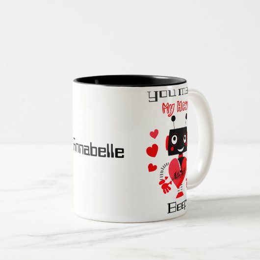 あなたは私のハートビープ音を作る ツートーンマグカップ (正面右)