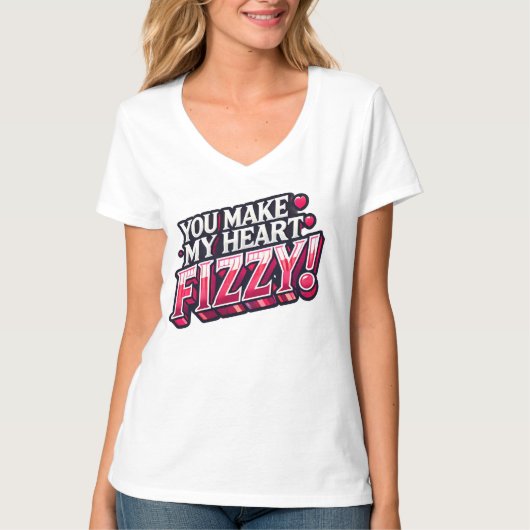 あなたは私のハートフィジータイポグラフィデザイン Tシャツ (正面)