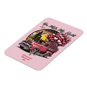 あなたは私のハートホールヴィンテージトラックのバレンタインを作る マグネット (左側)