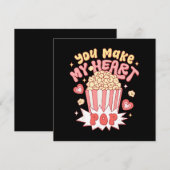 あなたは私のハートポップ・アートのおもしろいバレンタインを作る 招待状 (正面/裏面)