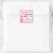 あなたは私のハートポップ・アートのバレンタイン スクエアシール (バッグ)