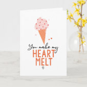 あなたは私のハートメルトアイスクリームのバレンタインデーを作る カード (黄色い花)