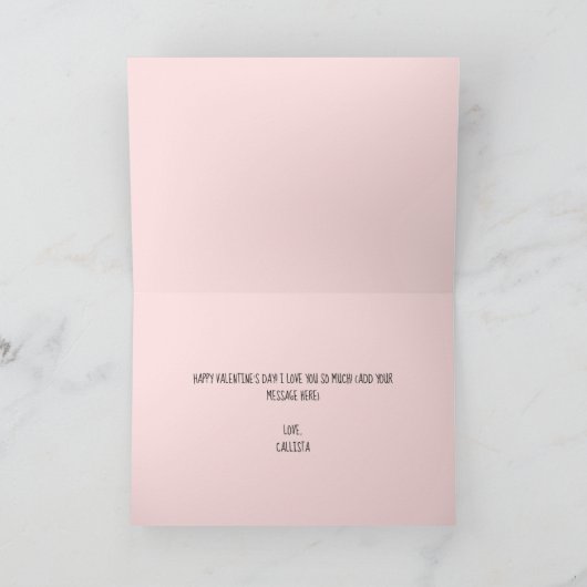 あなたは私のハートメルトアイスクリームのバレンタインデーを作る シーズンカード (内部)