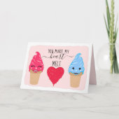 あなたは私のハートメルトアイスクリームのバレンタインデーを作る シーズンカード (正面)