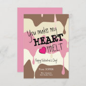 あなたは私のハートメルトクラスルームのバレンタインカードを作る 招待状 (正面/裏面)