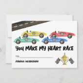 あなたは私のハートレース子供バレンタインデーのカードを作る シーズンカード (正面)