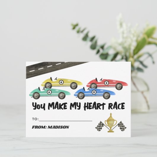 あなたは私のハートレース子供バレンタインデーのカードを作る シーズンカード (スタンド正面)