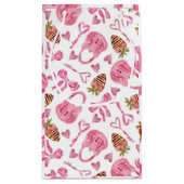 あなたは私のハート水色ピンクに鍵を持っている スモールペーパーバッグ (裏面)