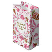 あなたは私のハート水色ピンクに鍵を持っている スモールペーパーバッグ (正面アングル)