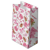 あなたは私のハート水色ピンクに鍵を持っている スモールペーパーバッグ (裏面アングル)