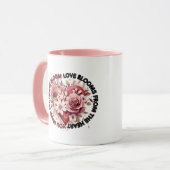 "あなたは私のハート開花を作る"マグカップ マグカップ (正面左)