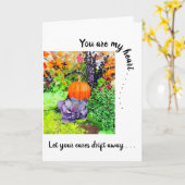 あなたは私のハート.カボチャ、キャベツ&秋の栄光 カード (黄色い花)