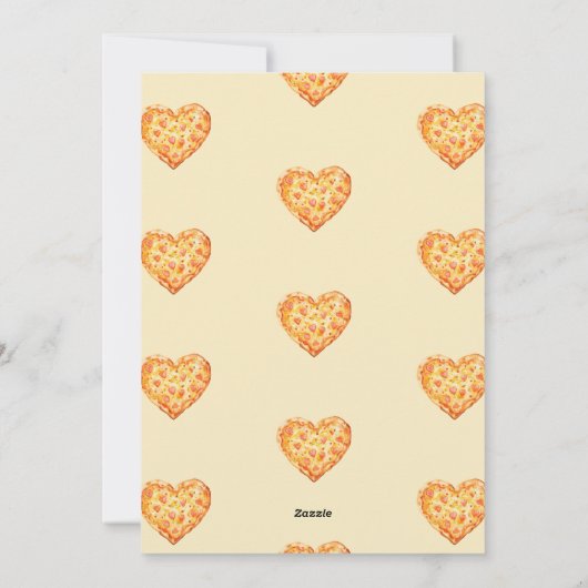あなたは私のハート、バレンタインデーおもしろいのピザを持っている シーズンカード (裏面)