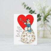 あなたは私のハート、ヴィンテージバレンタインの鍵を持っている ポストカード (スタンド正面)