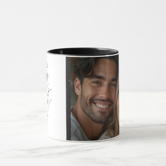 あなたは私のハートRomantic Black写真を撮った マグカップ (中央)