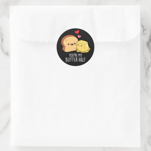 あなたは私のバターハーフおもしろいトーストプンダーク ラウンドシール (バッグ)