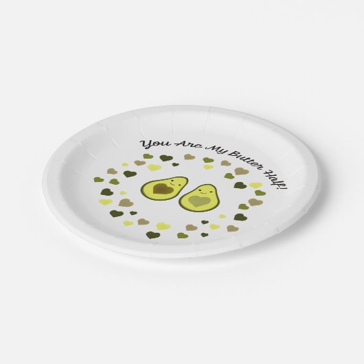 あなたは私のバター半愛アボカド ペーパープレート (アングル)