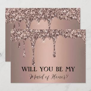 あなたは私のバラ金ゴールドスパークルグリッタードリップ セーブザデート