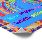 あなたは私のバレンタインお洒落レインボー ポスター (角)