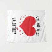 あなたは私のバレンタインになれますか？ タペストリー (正面(横))