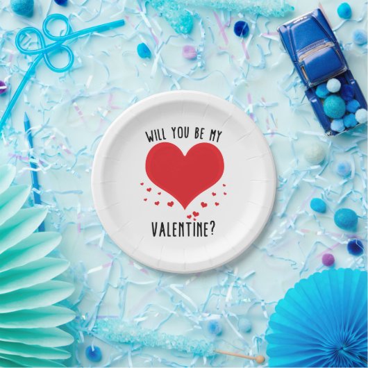 あなたは私のバレンタインになれますか？ ペーパープレート (パーティー)