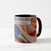 あなたは私のバレンタインのサファイアリングや輪コーヒーマグ マグカップ (正面右)